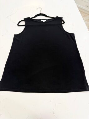 Chico's Traveler’s Black Sleeveless Crewneck Tank. Size XL